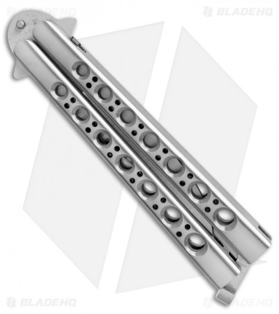 29 Knives Chris Olofson 4" Deep Swept Bowie Bali Deluxe Skeleton Butterfly Knife 4 29 Knives Chris Olofson 4" Deep Swept Bowie Bali Deluxe Skeleton Butterfly Knife - Image 2