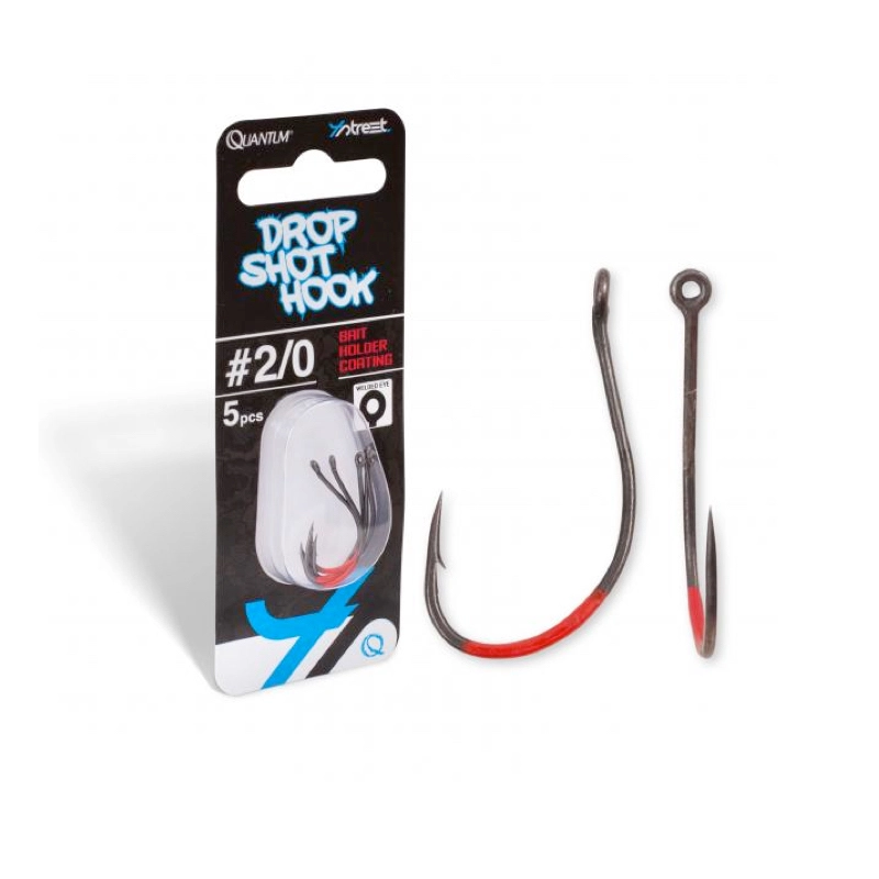 Quantum 4street Drop Shot Hook DG Black Red (5-pack) 3 Quantum 4street Drop Shot Hook DG Black Red (5-pack)