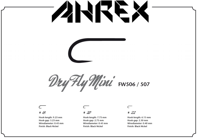 Ahrex Hooks Ahrex FW507 - Dry Fly Mini - Barbless 3 Ahrex Hooks Ahrex FW507 - Dry Fly Mini - Barbless