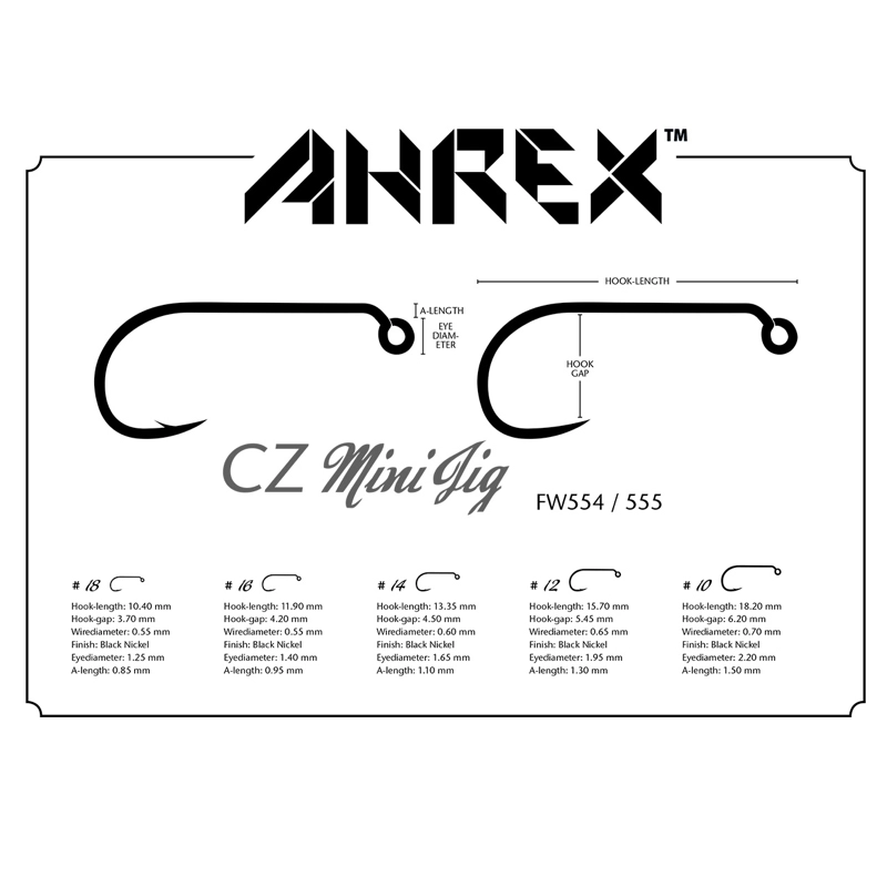 Ahrex Hooks Ahrex FW554 - CZ Mini Jig Barbed 3 Ahrex Hooks Ahrex FW554 - CZ Mini Jig Barbed