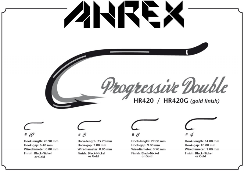 Ahrex Hooks Ahrex HR420G - Progressive Double Gold Finish 3 Ahrex Hooks Ahrex HR420G - Progressive Double Gold Finish