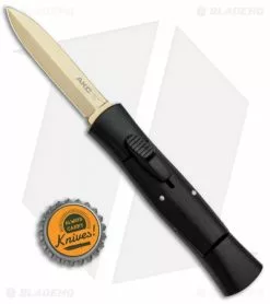 AKC 007 Concord Dagger OTF Automatic Knife Black (2.75" Gold) -Avokelavavat Sales Store AKC 007 Concord Dagger OTF Auto Black Gold BP 28946 jr bottlecap