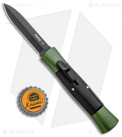 AKC 007 Concord OTF Automatic Dagger Knife Green/Black (2.75" Black) 6 AKC 007 Concord OTF Automatic Dagger Knife Green/Black (2.75" Black) - Image 4