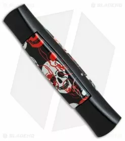 AKC 077 Concord OTF Automatic Knife Red/White Skull (3.25" Black Flat) 7 AKC 077 Concord OTF Automatic Knife Red/White Skull (3.25" Black Flat) -Avokelavavat Sales Store AKC 077 concord red white skull black BP 19133 er side