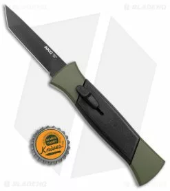 AKC 777 Blackfinger OTF Automatic Knife Green/Black (3.375" Black Tanto ) -Avokelavavat Sales Store AKC 777 Blackfinger OTF Auto Green Black Black Tanto BHQ 153513 jr bottlecap