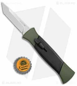 AKC 777 Blackfinger OTF Automatic Knife Green/Black (3.375" Satin Tanto) -Avokelavavat Sales Store AKC 777 Blackfinger OTF Auto Green Black SW Tanto BHQ 152941 jr bottlecap