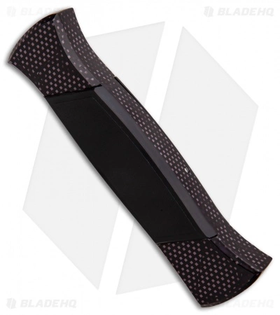 AKC 777 Blackfinger OTF Automatic Knife Sim Carbon Fiber (3.375" Black Flat) 4 AKC 777 Blackfinger OTF Automatic Knife Sim Carbon Fiber (3.375" Black Flat) - Image 2