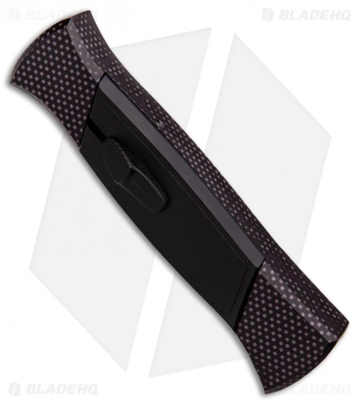 AKC 777 Blackfinger OTF Automatic Knife Sim Carbon Fiber (3.375" Black Flat) 5 AKC 777 Blackfinger OTF Automatic Knife Sim Carbon Fiber (3.375" Black Flat) - Image 3