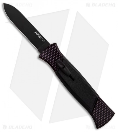 AKC 777 Blackfinger OTF Automatic Knife Sim Carbon Fiber (3.375" Black Flat) 3 AKC 777 Blackfinger OTF Automatic Knife Sim Carbon Fiber (3.375" Black Flat)