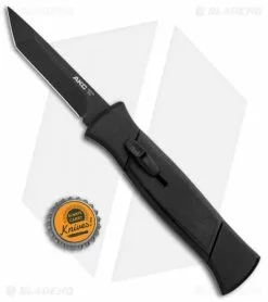 AKC 777 Blackfinger Tanto OTF Automatic Knife Black (3.375" Black) -Avokelavavat Sales Store AKC 777 Blackfinger Tanto OTF Auto Black Black BHQ 87414 jr bottlecap