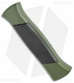 AKC 777 Green Blackfinger Dagger OTF Auto Brushed Aluminum (3.375" Black) -Avokelavavat Sales Store AKC 777 Green Blackfinger Dagger OTF Auto Brushed Aluminum Black BHQ 87411 jr side