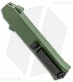 AKC F-16 D/A Dagger OTF Automatic Knife OD Green (3.3" Satin) -Avokelavavat Sales Store AKC F 16 DA Dagger OTF Auto OD Green Satin BHQ 95347 jr side