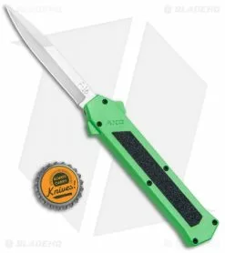AKC F-16 D/A Bayonet OTF Automatic Knife Green (3.3" Satin) -Avokelavavat Sales Store AKC F 16 Green DA OTF Bayo Satin Plain BP 23855 jr bottlecap