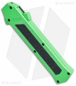 AKC F-16 D/A Bayonet OTF Automatic Knife Green (3.3" Satin) -Avokelavavat Sales Store AKC F 16 Green DA OTF Bayo Satin Plain BP 23855 jr spine