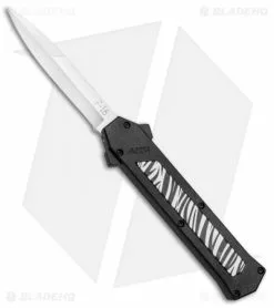 AKC F-16 D/A Bayonet OTF Automatic Knife Zebra (3.3" Satin)