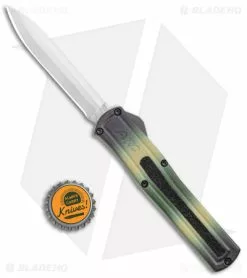 AKC F-20 D/A Dagger OTF Automatic Knife Green Camo Aluminum (3.6" Satin) -Avokelavavat Sales Store AKC F 20 DA Dagger OTF Auto Camo Satin BHQ 140488 jr bottlecap
