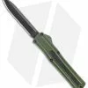 AKC F-20 D/A OTF Automatic Knife Green Aluminum (3.6" Black)