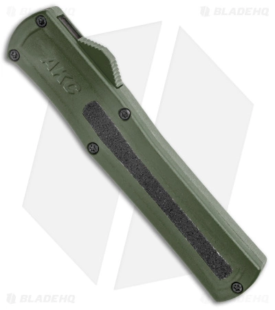 AKC F-20 D/A OTF Automatic Knife OD Green Aluminum (3.6" Satin) 4 AKC F-20 D/A OTF Automatic Knife OD Green Aluminum (3.6" Satin) - Image 2