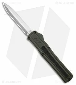 AKC F-20 D/A OTF Automatic Knife Dagger OD Green Aluminum (3.6" Satin)