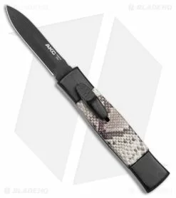 AKC Minion Concord OTF Automatic Knife Snake Skin (2.3" Black Dagger)