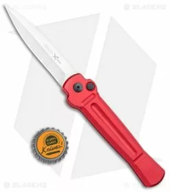 AKC X-treme Ace Automatic Knife Red Aluminum (3.9" Satin) -Avokelavavat Sales Store AKC X treme Ace Auto Red Satin BHQ 105468 jr bottlecap