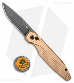 AKC Xtreme AKC X-treme Dandy Tan Aluminum Automatic Knife (3.1" Black Stonewash) -Avokelavavat Sales Store AKC X treme Dandy Tan Aluminum Auto Black SW BHQ 176846 jr bottlecap