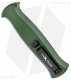 AKC X-treme EVO OTF Automatic Knife Green (3.5" Satin DE Dagger) -Avokelavavat Sales Store AKC X treme EVO OTF Auto Green Satin DE Dagger BHQ 134949 jr side 2