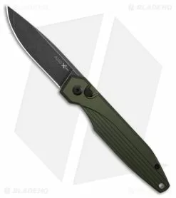 AKC Xtreme AKC X-treme Dandy Automatic Knife Green Aluminum (3.1" Black Stonewash)