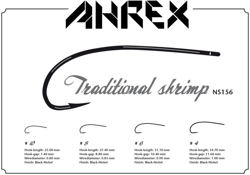 Ahrex Hooks Ahrex NS156 - Traditional Shrimp 3 Ahrex Hooks Ahrex NS156 - Traditional Shrimp