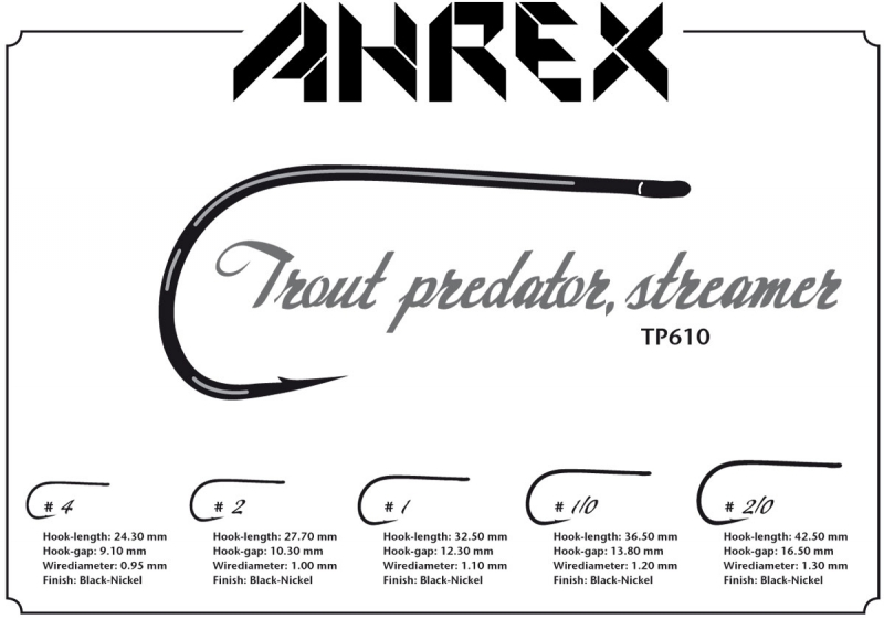Ahrex Hooks Ahrex TP610 - Trout Predator Streamer 3 Ahrex Hooks Ahrex TP610 - Trout Predator Streamer