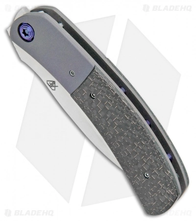 Aaron Frederick Custom Top Flipper Knife Lightning Strike CF/Ti (3" Satin) 4 Aaron Frederick Custom Top Flipper Knife Lightning Strike CF/Ti (3" Satin) - Image 2