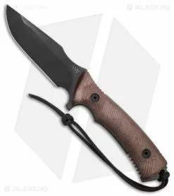 Acta Non Verba Knives M311 Spelter Fixed Knife Coyote Micarta (4.75" Black)