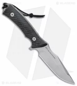 Acta Non Verba Knives M311 Spelter Fixed Blade Knife Black Micarta (4.75" SW) -Avokelavavat Sales Store Acta Non Verba Knives M311 Spelter Fixed Blade Knife Black Micarta 4.75 SW BHQ 123086 LS Spine