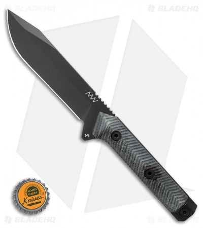 Acta Non Verba Knives M73 Kontos Fixed Blade Knife Black Micarta (5.25" Black) 6 Acta Non Verba Knives M73 Kontos Fixed Blade Knife Black Micarta (5.25" Black) - Image 4