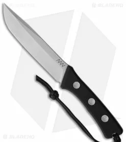 Acta Non Verba Knives P400 Tanto Fixed Blade Knife Black G-10 (6.1" Satin)