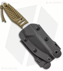 Acta Non Verba P100 Fixed Blade Knife Coyote Paracord/Blk Kydex (3" Stonewash) -Avokelavavat Sales Store Acta Non Verba P100 Fixed Blade Coyote Paracord SW BHQ 148997 jr sheath