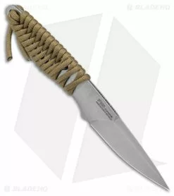 Acta Non Verba P100 Fixed Blade Knife Coyote Paracord/Blk Kydex (3" Stonewash) -Avokelavavat Sales Store Acta Non Verba P100 Fixed Blade Coyote Paracord SW BHQ 148997 jr spine