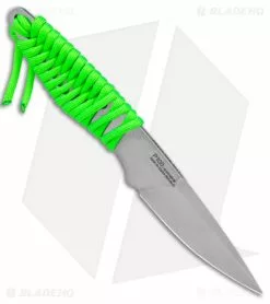 Acta Non Verba P100 Fixed Blade Knife Green Paracord/Blk Kydex (3" Stonewash) -Avokelavavat Sales Store Acta Non Verba P100 Fixed Blade Green Paracord SW BHQ 148998 jr spine