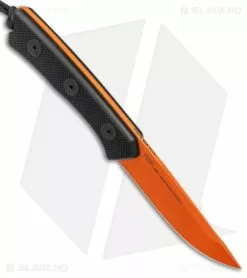 Acta Non Verba Knives P200 Fixed Blade Knife Black G-10 (4" Orange) ANVP200-030 -Avokelavavat Sales Store Acta Non Verba P200 Fixed Blade Black G 10 Orange BHQ 149052 jr spine