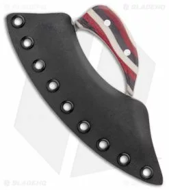 Andreas Kalani Customs Andreas Kalani Custom Skinner Pro Canvas Micarta Red/Black/White (Satin 80CRV2) -Avokelavavat Sales Store Andreas Kalani Custom Skinner Pro Canvas Micarta Red Black White Satin BHQ 99288 jr sheath