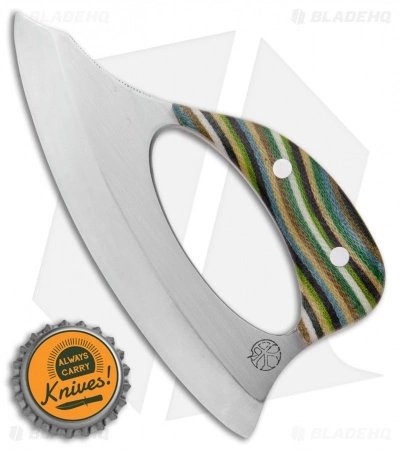 Andreas Kalani Customs Andreas Kalani Custom Skinner Pro Canvas Micarta Yellow/Green (Satin 80CRV2) 6 Andreas Kalani Customs Andreas Kalani Custom Skinner Pro Canvas Micarta Yellow/Green (Satin 80CRV2) - Image 4
