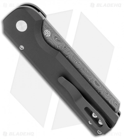 Arcform Slimfoot Automatic Knife Black Aluminum (3.1" Damascus) 5 Arcform Slimfoot Automatic Knife Black Aluminum (3.1" Damascus) - Image 3