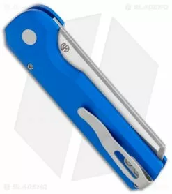 Arcform Slimfoot Automatic Knife Blue Aluminum (3.1" Acidwash) -Avokelavavat Sales Store Arcform Slimfoot Auto Blue Acidwash ARC 0062 jr side