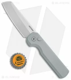 Arcform Slimfoot Automatic Knife Grey Aluminum (3.1" Stonewash) -Avokelavavat Sales Store Arcform Slimfoot Auto Gray SW ARC jr bottlecap