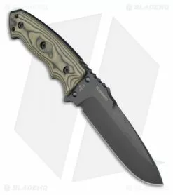 Hogue Knives EX-F01 Tactical Fixed Blade Knife Green G10 (5.5" Black) 35178 -Avokelavavat Sales Store BHQ 8734 02