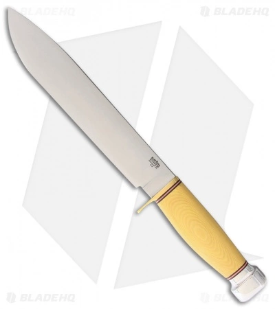 Bark River 1909 Michigan Bowie Fixed Blade Antique Ivory Micarta (10" Satin) 3 Bark River 1909 Michigan Bowie Fixed Blade Antique Ivory Micarta (10" Satin)