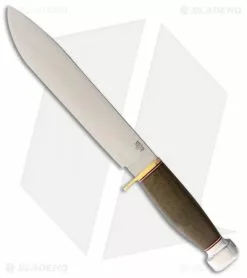 Bark River 1909 Michigan Bowie Fixed Blade Green Canvas Micarta (10" Satin)