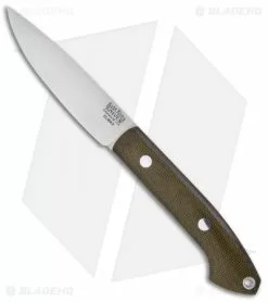 Bark River Bird & Trout Fixed Blade Knife Green Canvas Micarta (3.625" Elmax)