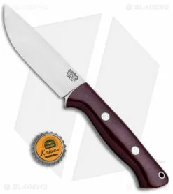 Bark River Bravo 1 Fixed Blade Knife Burgundy Canvas Micarta (4.25" Satin 3V) -Avokelavavat Sales Store Bark River Bravo 1 3V Rampless Burgundy Satin BHQ 101509 jr bottlecap