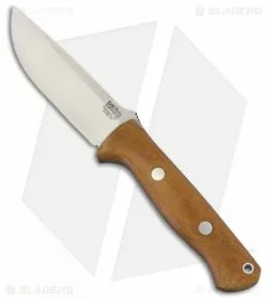 Bark River Bravo 1 Fixed Blade Knife Natural Canvas Micarta (4.25" CPM-3V)